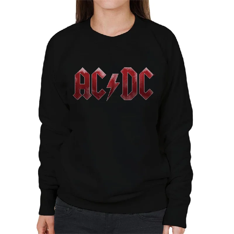 AC/DC Red Ice Logo Women's Sweatshirt Modern Hoodie Sweatshirt