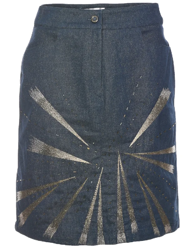 Pencil Shape Denim Skirt - S Long unclassified dresses