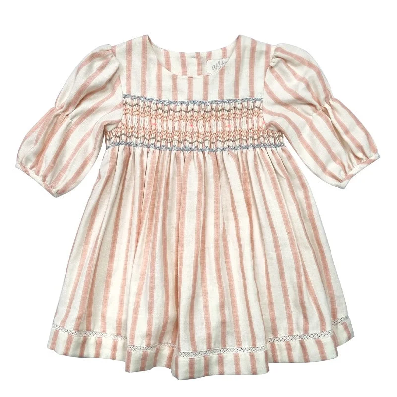 Albetta Hand Smocked Dress - Stripe Women's unclassified dresses