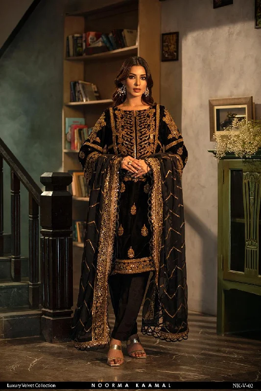 Noorma Kamal 3pc Velvet Dress 02 Budget-friendly unclassified dresses