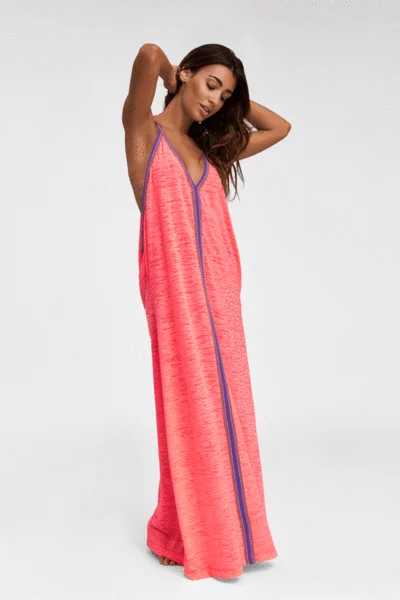 Hot Pink Casual Summer Dress - Inca Sundress Hot Pink Striped unclassified dresses