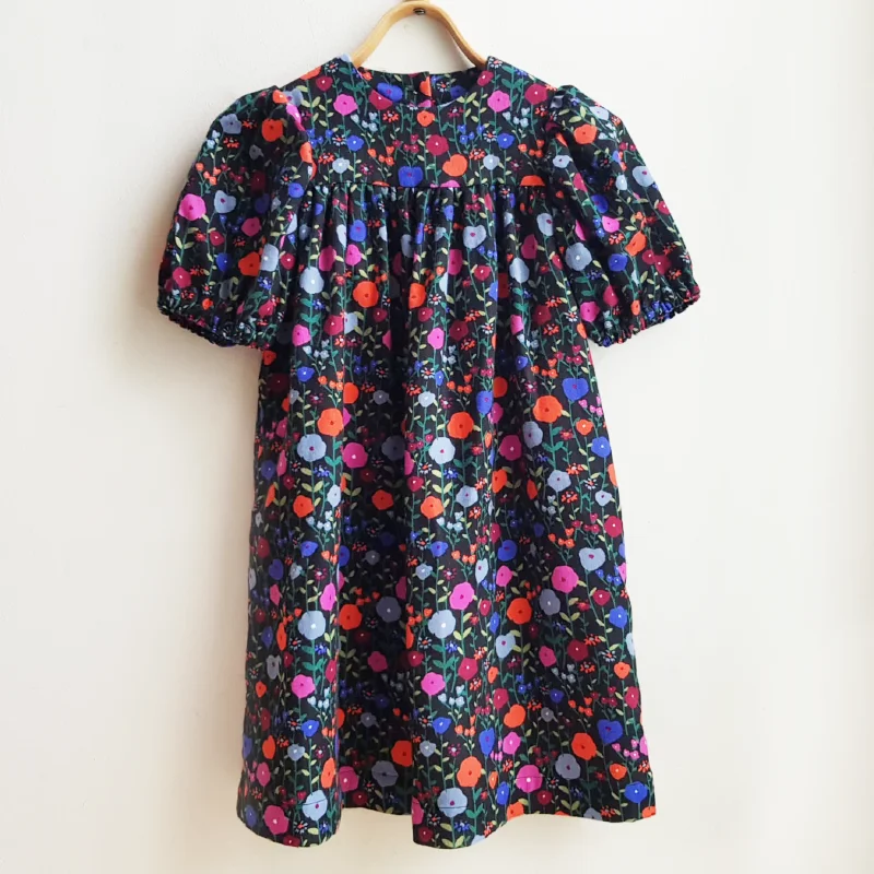 Shorties Full Sleeve Folk Dress Black Floral Gothic unclassified dresses