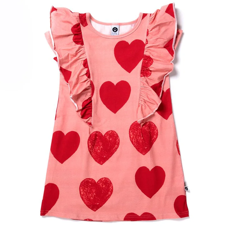 Littlehorn Hearts Dress Dark Pink Formal unclassified dresses
