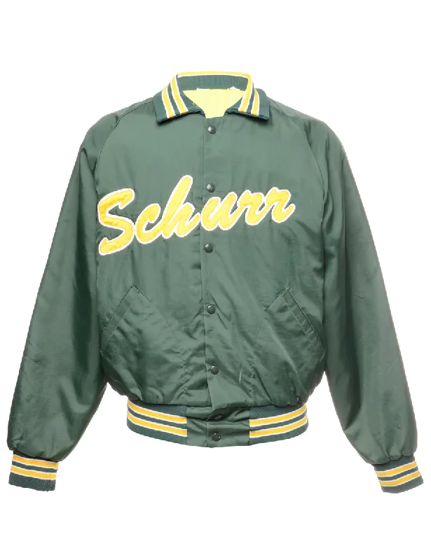 Popper Front Nylon Jacket - L High-low unclassified dresses