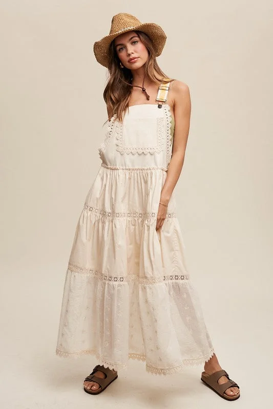Laced and Tiered Romantic Overall Maxi Dress Unique unclassified dresses