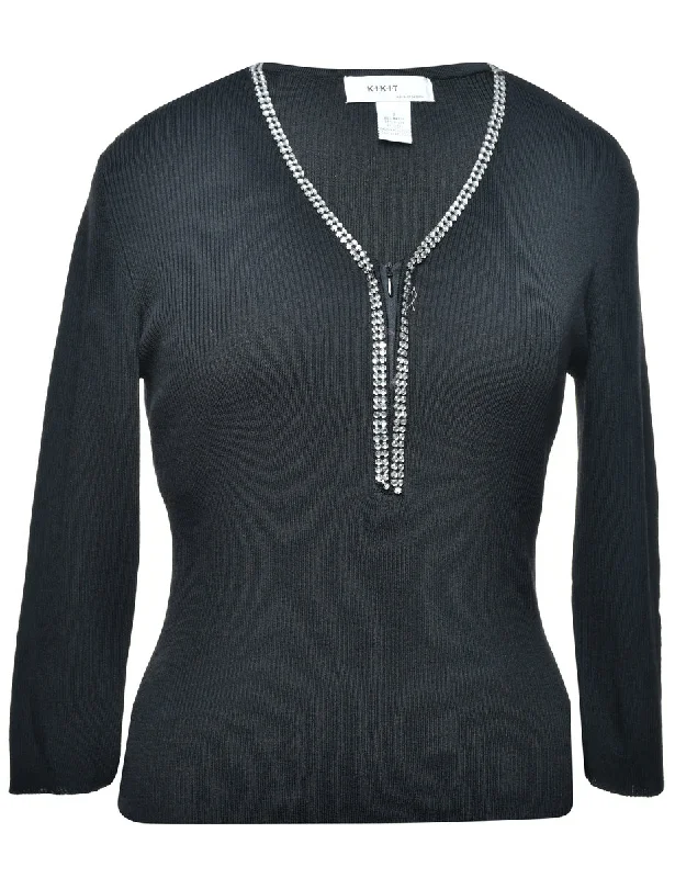 Quarter Zip Jumper - S Earthy tone unclassified dresses