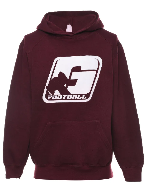 Plum Football Hoodie - S Preppy unclassified dresses