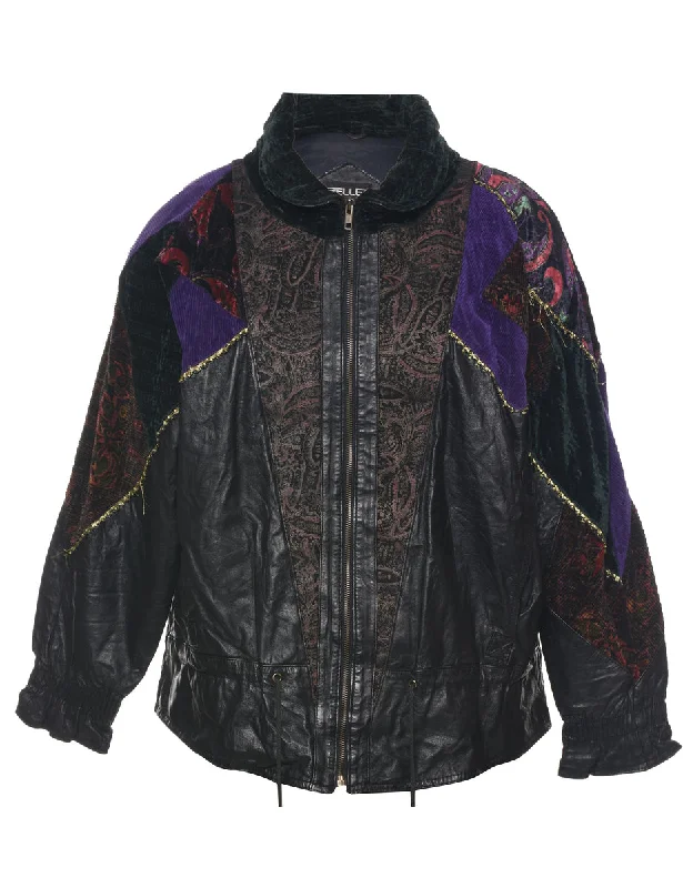 Patterned Leather Jacket - M Stylish unclassified dresses