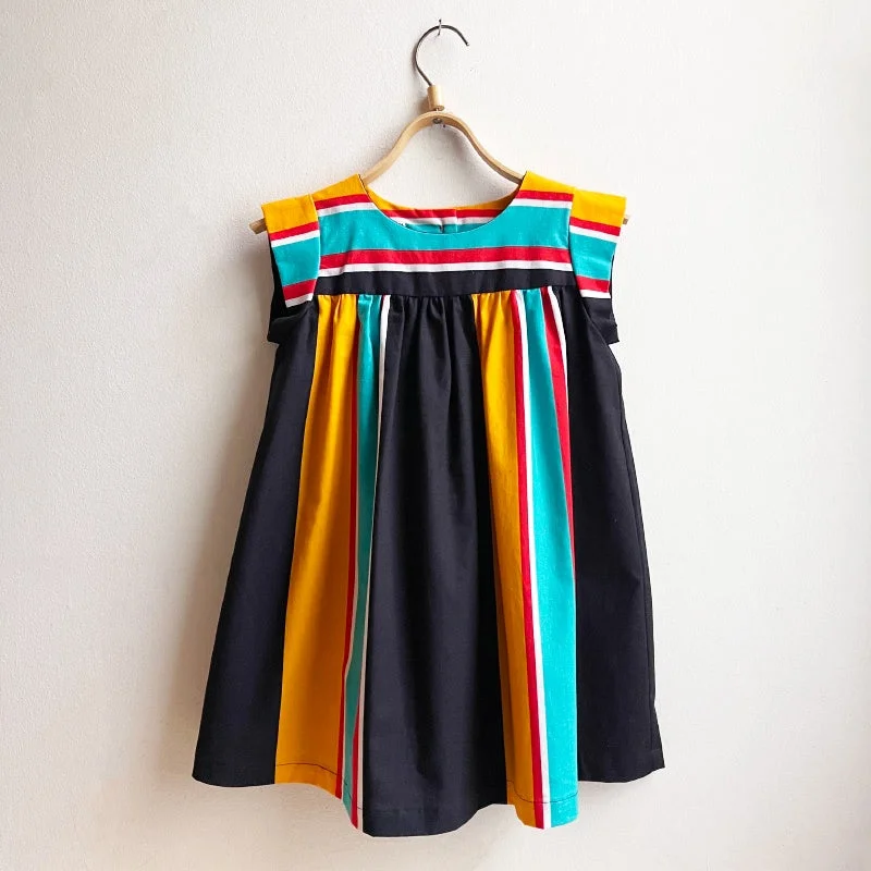 Shorties Vintage Fabric Dress - Stripes Fashionable unclassified dresses