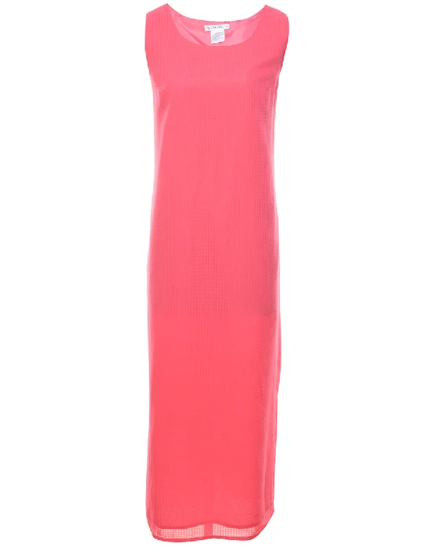 Pink Shift Dress - L Wrap unclassified dresses