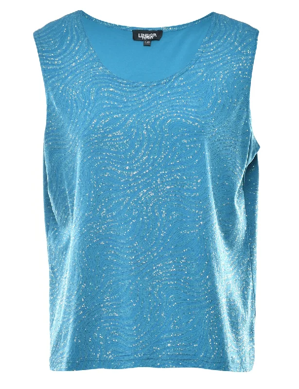 Petites Metallic Evening Top - L Comfortable unclassified dresses