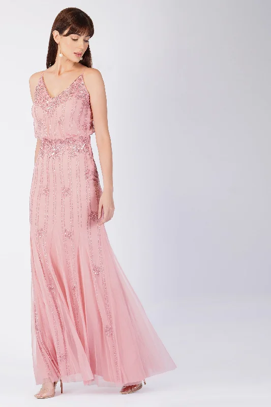 Keeva Dusty Pink Bridesmaid Dress Knitted unclassified dresses